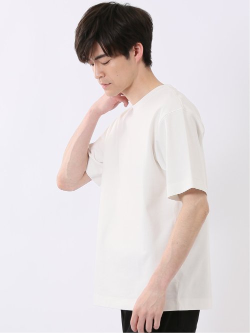 ストレッチ 接触冷感 抗菌防臭 UV シルケットポンチ 綿混 クルーネック 半袖 Tシャツ メンズ