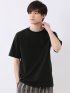 ストレッチ 接触冷感 抗菌防臭 UV シルケットポンチ 綿混 クルーネック 半袖 Tシャツ メンズ