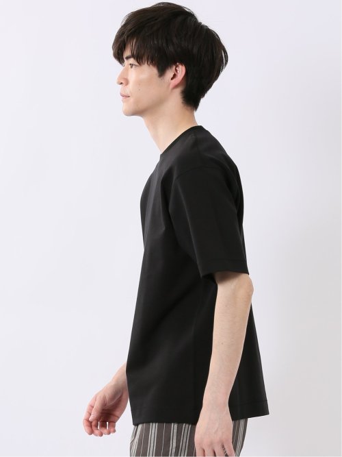 ストレッチ 接触冷感 抗菌防臭 UV シルケットポンチ 綿混 クルーネック 半袖 Tシャツ メンズ