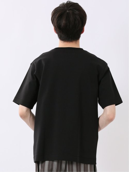 ストレッチ 接触冷感 抗菌防臭 UV シルケットポンチ 綿混 クルーネック 半袖 Tシャツ メンズ