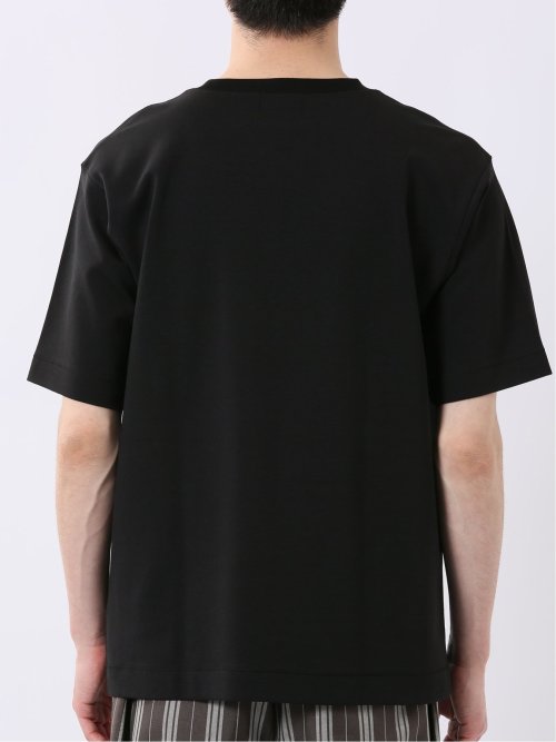 ストレッチ 接触冷感 抗菌防臭 UV シルケットポンチ 綿混 クルーネック 半袖 Tシャツ メンズ