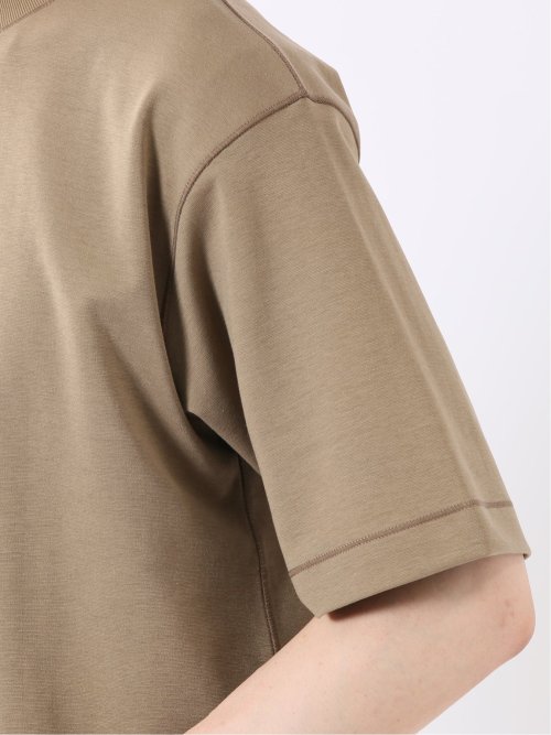 ストレッチ 接触冷感 抗菌防臭 UV シルケットポンチ 綿混 クルーネック 半袖 Tシャツ メンズ