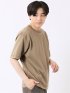 ストレッチ 接触冷感 抗菌防臭 UV シルケットポンチ 綿混 クルーネック 半袖 Tシャツ メンズ