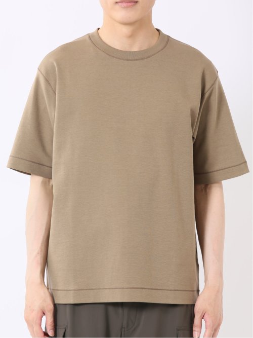 ストレッチ 接触冷感 抗菌防臭 UV シルケットポンチ 綿混 クルーネック 半袖 Tシャツ メンズ
