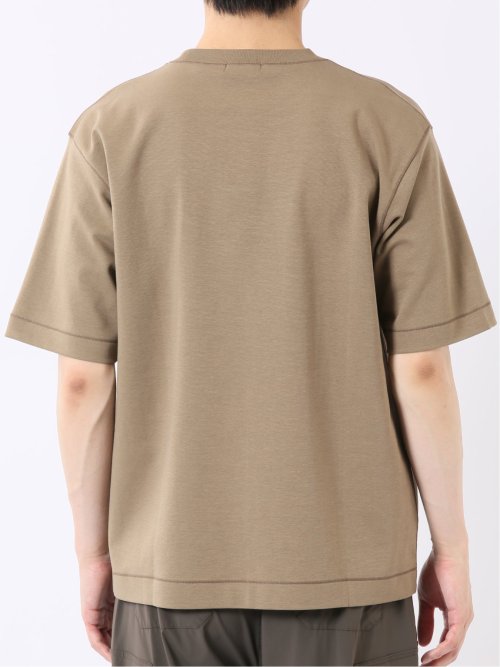 ストレッチ 接触冷感 抗菌防臭 UV シルケットポンチ 綿混 クルーネック 半袖 Tシャツ メンズ