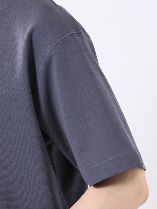 接触冷感 ストレッチ シルケットポンチ クルーネック 半袖 Tシャツ