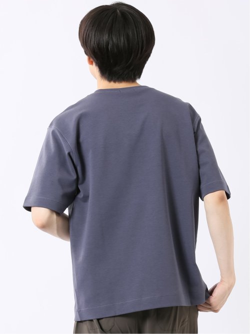 接触冷感 ストレッチ シルケットポンチ クルーネック 半袖 Tシャツ
