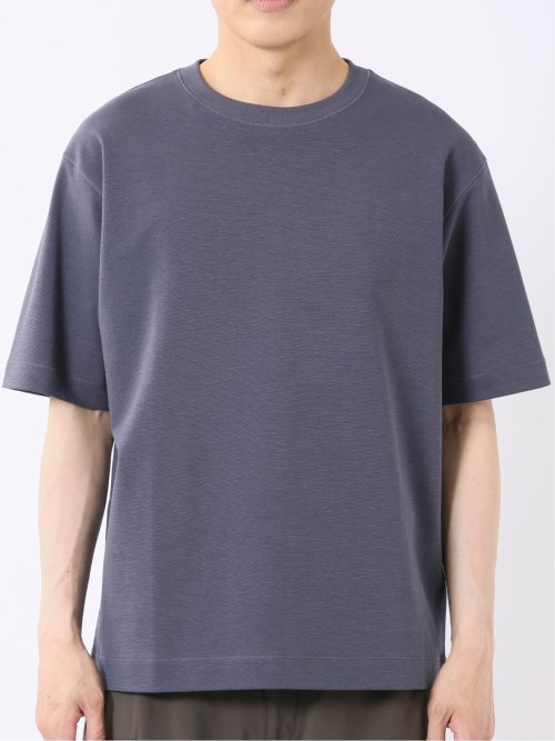 接触冷感 ストレッチ シルケットポンチ クルーネック 半袖 Tシャツ