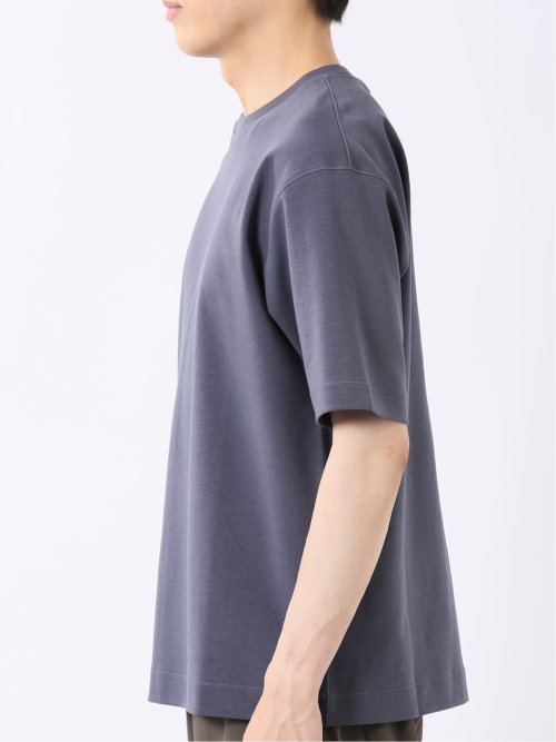 接触冷感 ストレッチ シルケットポンチ クルーネック 半袖 Tシャツ