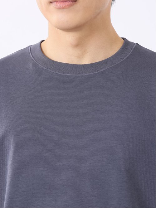 接触冷感 ストレッチ シルケットポンチ クルーネック 半袖 Tシャツ