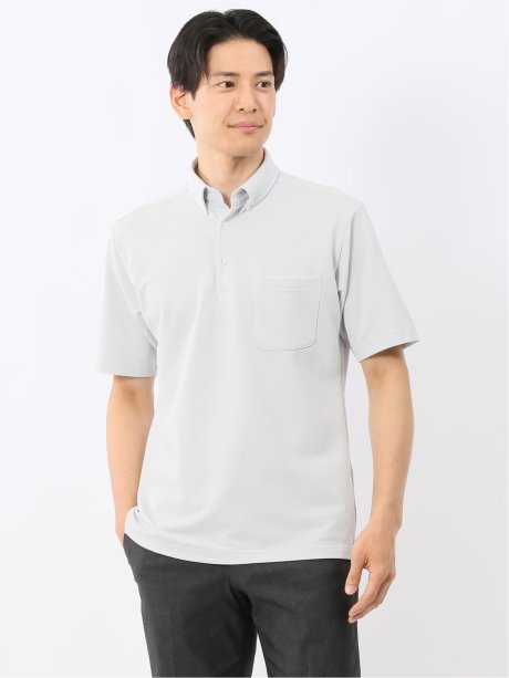 Biz フィールドセンサー ボタンダウン半袖 ビズポロ