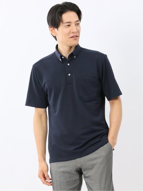 Biz フィールドセンサー ボタンダウン半袖 ビズポロ