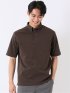 ストレッチ 接触冷感 抗菌防臭 UV シルケットポンチ 綿混 ボタンダウン 半袖 ポロシャツ メンズ