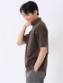 ストレッチ 接触冷感 抗菌防臭 UV シルケットポンチ 綿混 ボタンダウン 半袖 ポロシャツ メンズ