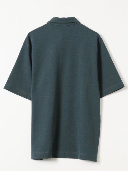 ストレッチ 接触冷感 抗菌防臭 UV シルケットポンチ 綿混 ボタンダウン 半袖 ポロシャツ メンズ