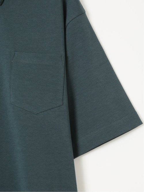 ストレッチ 接触冷感 抗菌防臭 UV シルケットポンチ 綿混 ボタンダウン 半袖 ポロシャツ メンズ