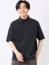 ストレッチ 接触冷感 抗菌防臭 UV シルケットポンチ 綿混 ボタンダウン 半袖 ポロシャツ メンズ