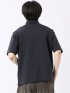 ストレッチ 接触冷感 抗菌防臭 UV シルケットポンチ 綿混 ボタンダウン 半袖 ポロシャツ メンズ