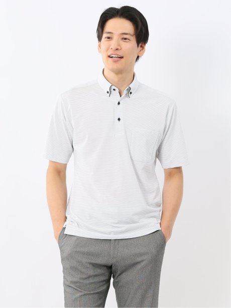 Biz フィールドセンサー ボタンダウン半袖 ビズポロ