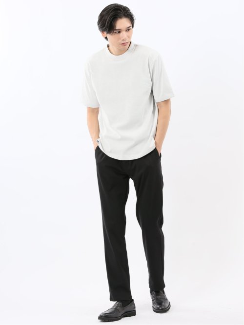 ダブルフェイス ポンチ クルーネック半袖Tシャツ