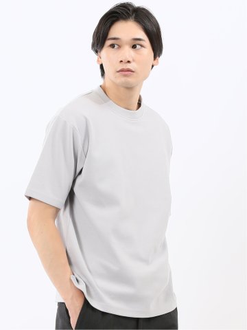 ダブルフェイス ポンチ クルーネック半袖Tシャツ