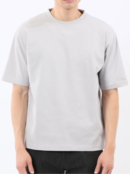 ダブルフェイス ポンチ クルーネック半袖Tシャツ