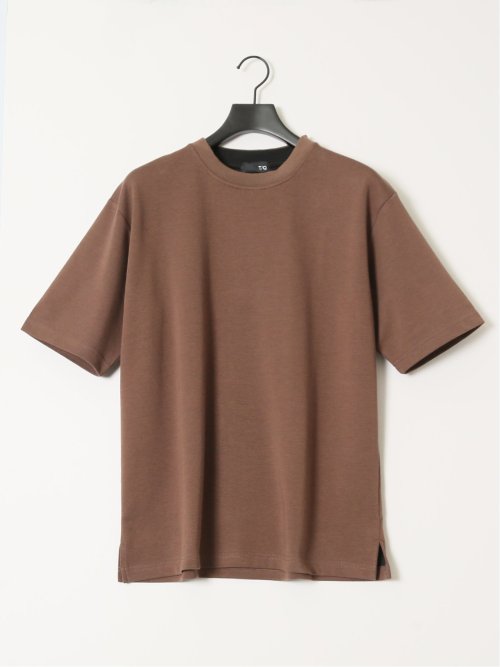 ダブルフェイス ポンチ クルーネック半袖Tシャツ