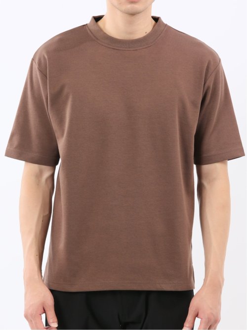 ダブルフェイス ポンチ クルーネック半袖Tシャツ