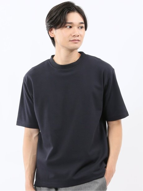ダブルフェイス ポンチ クルーネック半袖Tシャツ
