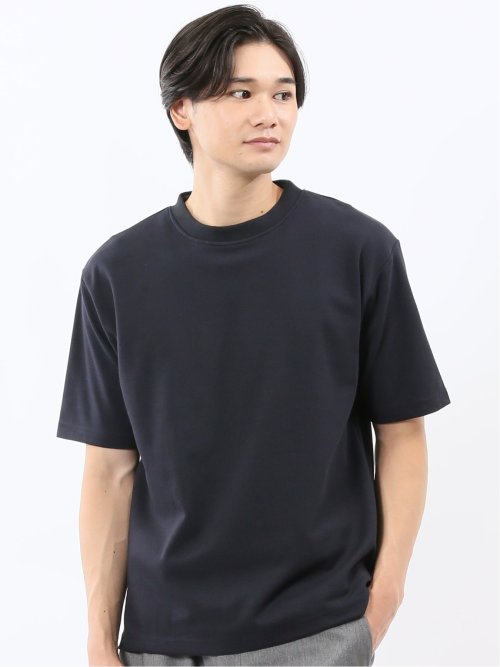 ダブルフェイス ポンチ クルーネック半袖Tシャツ