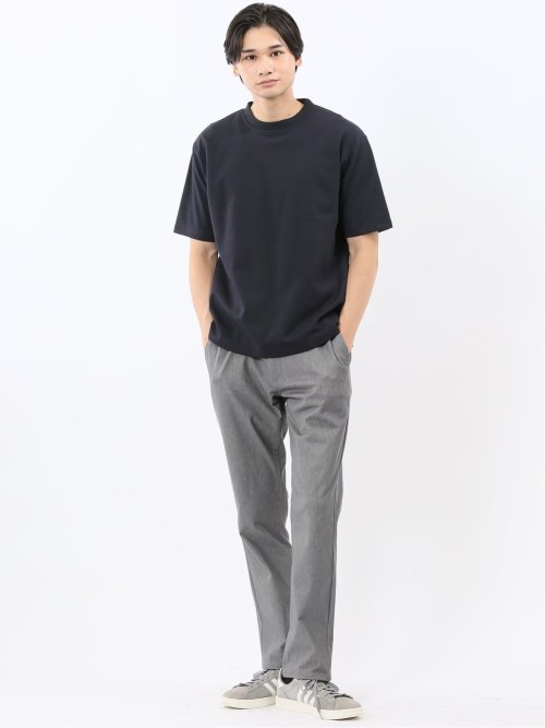 ダブルフェイス ポンチ クルーネック半袖Tシャツ