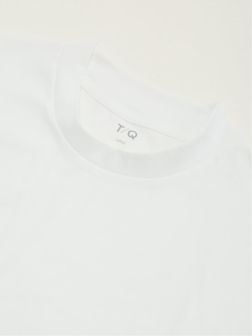 【DRESS T-SHIRT】綿ストレッチ スロープネック半袖Tシャツ