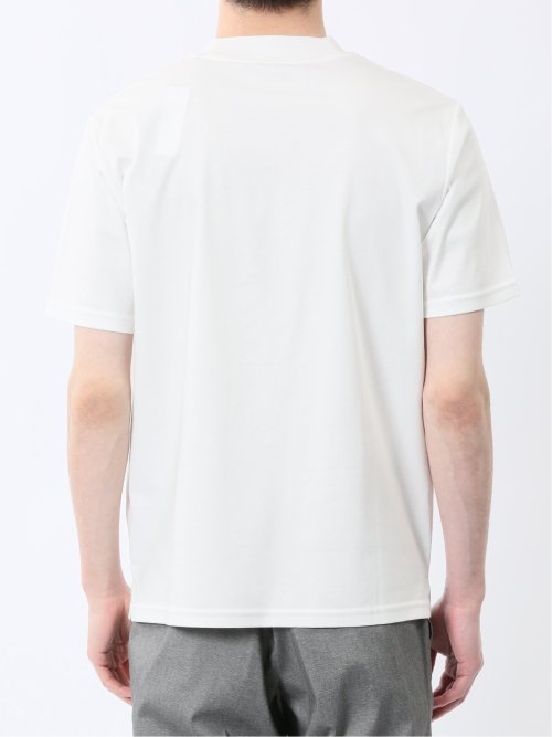 【DRESS T-SHIRT】綿ストレッチ スロープネック半袖Tシャツ