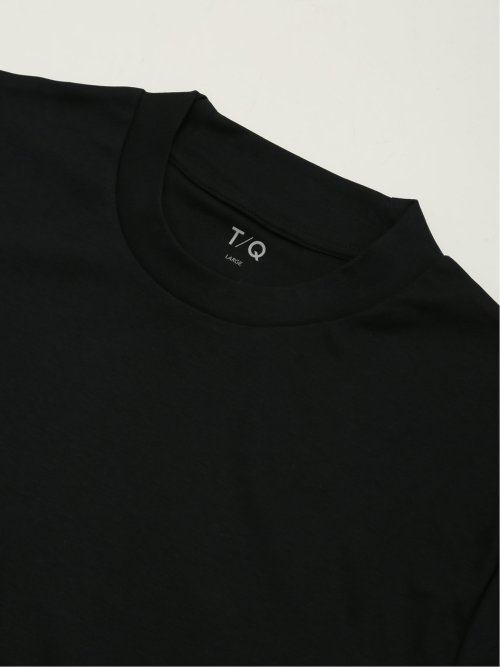 【DRESS T-SHIRT】綿ストレッチ スロープネック半袖Tシャツ