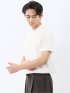Tシャツ メンズ 半袖 ストレッチ 接触冷感 抗菌防臭 UV 綿 コットン 無地 シルケット スムス スロープネック ドレスT