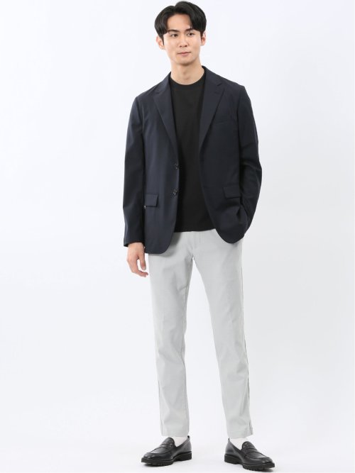 Tシャツ メンズ 半袖 ストレッチ 接触冷感 抗菌防臭 UV 綿 コットン 無地 シルケット スムス スロープネック ドレスT