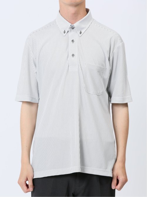 Biz クールアプリ ボタンダウン半袖 ビズポロ