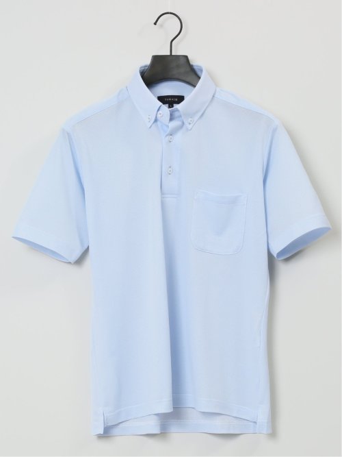 Biz クールアプリ ボタンダウン半袖 ビズポロ