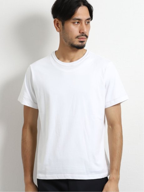 Dress T Shirt インナー付き ドレスクルーネック半袖ｔシャツ M 01白 トップス Taka Q Online Shop タカキューオンラインショップ 公式通販