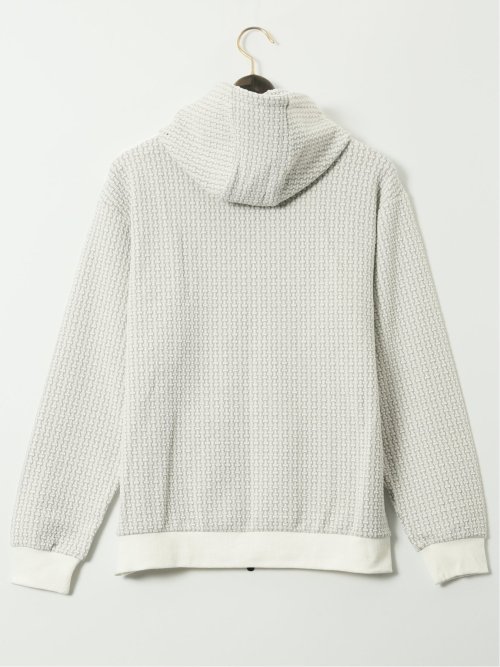 【大きいサイズ】ジーステージ/G-stage 格子柄 ジャガード 長袖 パーカー(セットアップ可能)