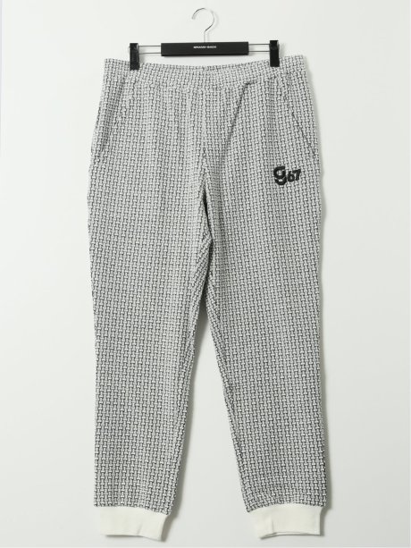 【大きいサイズ】ジーステージ/G-stage 格子柄 ジャガード ジョガー パンツ(セットアップ可能)