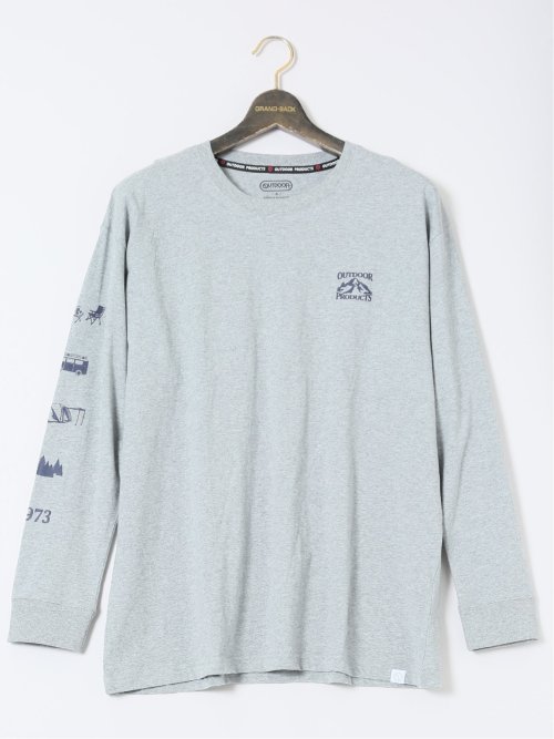 【大きいサイズ】アウトドアプロダクツ/OUTDOOR PRODUCTS 綿天竺 クルーネック長袖Tシャツ