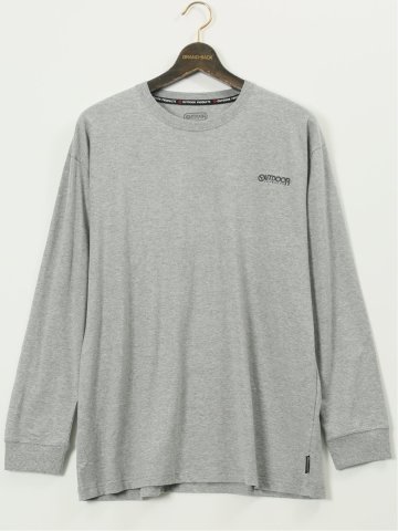 【大きいサイズ】アウトドアプロダクツ/OUTDOOR PRODUCTS 綿天竺 バックプリント クルー 長袖 Tシャツ