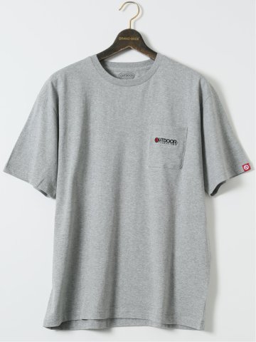 【大きいサイズ】アウトドアプロダクツ/OUTDOOR PRODUCTS 綿天竺 胸ポケット付き クルー 半袖 Tシャツ