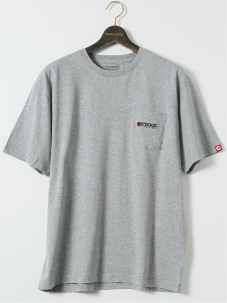 【大きいサイズ】アウトドアプロダクツ/OUTDOOR PRODUCTS 綿天竺 胸ポケット付き クルー 半袖 Tシャツ
