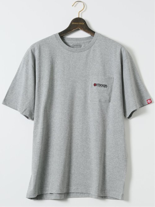 【大きいサイズ】アウトドアプロダクツ/OUTDOOR PRODUCTS 綿天竺 胸ポケット付き クルー 半袖 Tシャツ