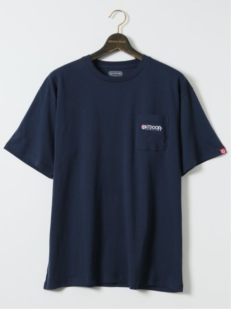 【大きいサイズ】アウトドアプロダクツ/OUTDOOR PRODUCTS 綿天竺 胸ポケット付き クルー 半袖 Tシャツ