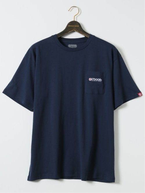 【大きいサイズ】アウトドアプロダクツ/OUTDOOR PRODUCTS 綿天竺 胸ポケット付き クルー 半袖 Tシャツ
