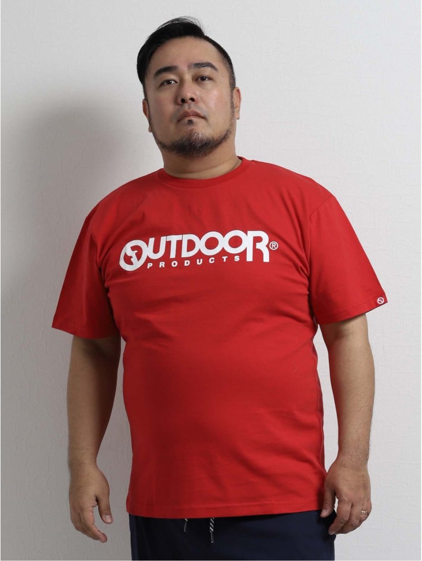 大きいサイズ アウトドアプロダクツ Outdoor Products 天竺ロゴプリント クルーネック半袖tシャツ Gb 2l 10赤 トップス Taka Q Online Shop タカキューオンラインショップ 公式通販