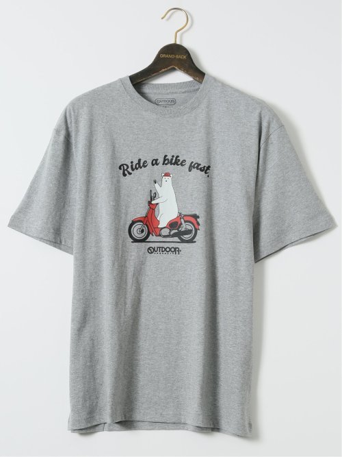 【大きいサイズ】アウトドアプロダクツ/OUTDOOR PRODUCTS 綿天竺 プリント クルー 半袖 Tシャツ